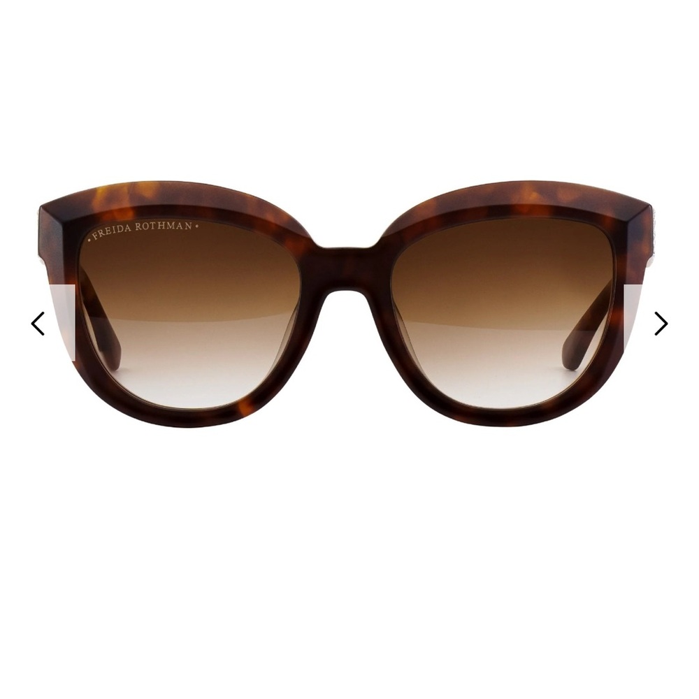 NWOT Frieda Rothman Bella Tortoise Sunglasses With Case